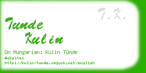 tunde kulin business card